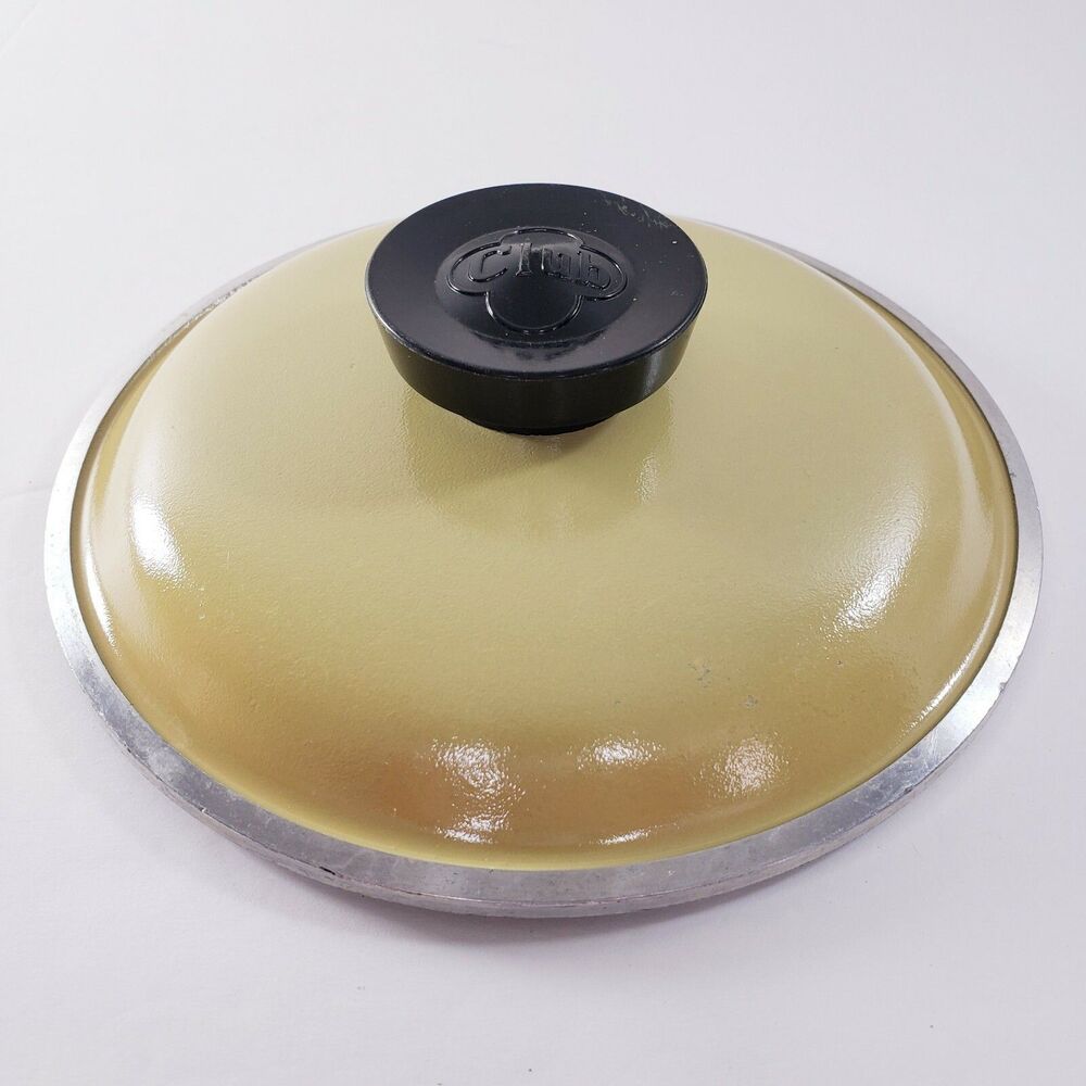 Vtg Club Aluminum Pot 6" Replacement Lid Harvest Gold Yellow Cookware MCM Retro